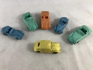 1950's Irwin Hard Rubber Toy Cars, MG, Early VW Beatle? - Picture 1 of 24