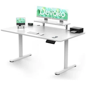 Höhenverstellbarer Schreibtisch Stehpult Elektrisch Mit Monitorständer Memory - Bild 1 von 6