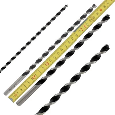 Handwerker-Holzbohrer, 250mm lang, Ø 6-8-10-12 mm, super Rundlauf, Spiralbohrer