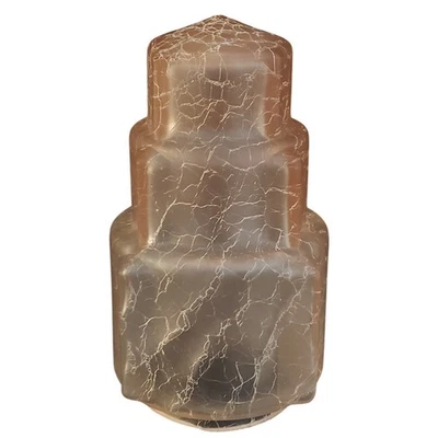 VIDRO CREPITANTE ROSA FOSCO ART DÉCO ARRANHA-CÉU SUBSTITUIÇÃO SOMBRA - Imagem 1 de 4