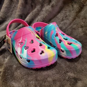 Girl's Skechers Foamies Clogs Pink/Blue (PS) Size 3 - Picture 1 of 9
