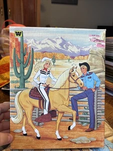 Vintage 1982 Whitman Puzzle Mattel Barbie Western 100 Piece 4678-30 14"x18" - Picture 1 of 8