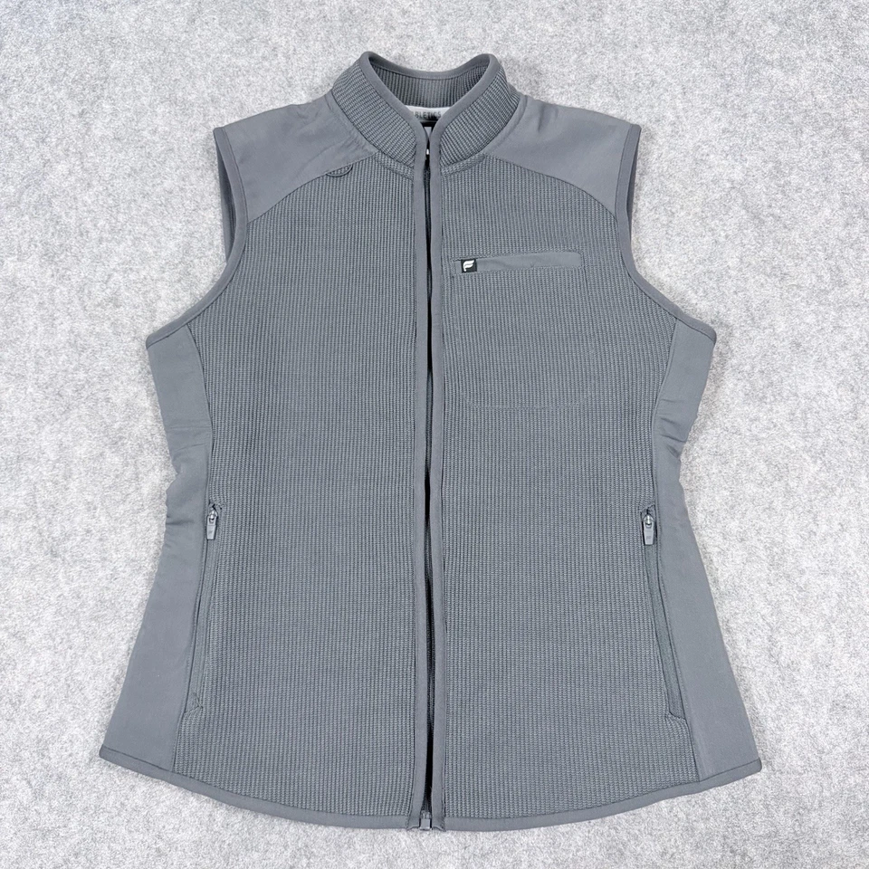 Fabletics Full Zip Pockets Sleeveless Performance Vest Women's Size Small Gray - Image 1 of 4
