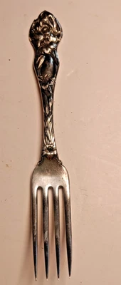 Lily By Watson Sterling Silver Dinner Fork 7 5/8" Antique Flatware - Image 1 of 4