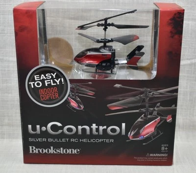 BrookStone U Control Red Silver Bullet RC Helicopter Easy To Fly Indoor Red New - Image 1 of 4