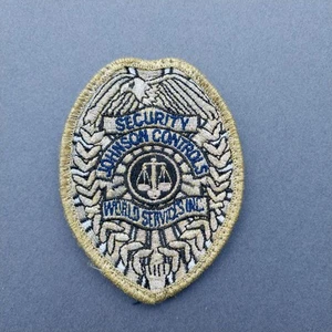 Johnson Controls Gold Toned 3.5" Security Sew On Patch - Picture 1 of 2