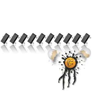 10 x BC847A BC847B BC847C NPN Transistor BJT SOT23 45V with varying hFE - Bild 1 von 1