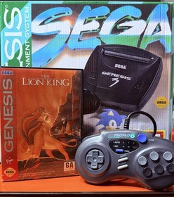 SEGA Genesis Model 3 Clone With LED Power Light - CIB Video Game Console - Read!