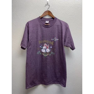 Camisa Vintage Estampado Prueba Parque Nacional Yellowstone Las Vegas Camiseta Púrpura Años 90 L - Imagen 1 de 8