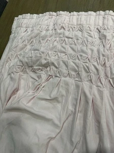 Pottery Barn Teen 52 x 84" ONE  Velvet Smocked Top Blackout Curtain Blush - Picture 1 of 3