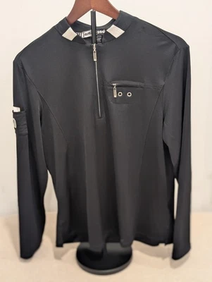 Top Jaime Sadock Manga Larga Talla Grande 1/4 Cremallera Golf Bolsillos Negros Foto 1 de 4