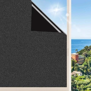 60x200cm Verdunkelungsfolie Fenster schwarz 100% Blickdicht Fensterfolie Folie - Bild 1 von 19