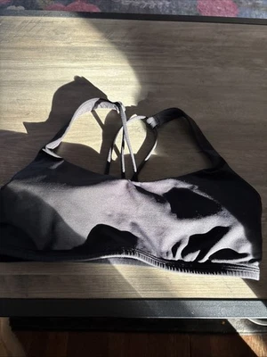 Lululemon Energy Bra Exhale Black - Strappy Mesh Size 8 EUC - Image 1 of 4