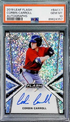 2019 Leaf Flash Baseball Autograph #BA-CC1 Corbin Carroll Diamondbacks PSA 10 - Image 1 of 2