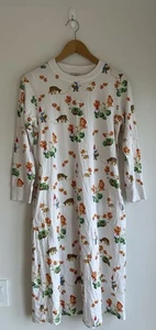 Camicia da notte Cuddledown 100% cotone Pima manica lunga media stampa gnomo tasche - Foto 1 di 7