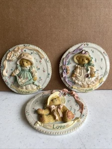 Cherished Teddies Charity Faith Hope Love Plate Lot of 4 - Picture 1 of 6