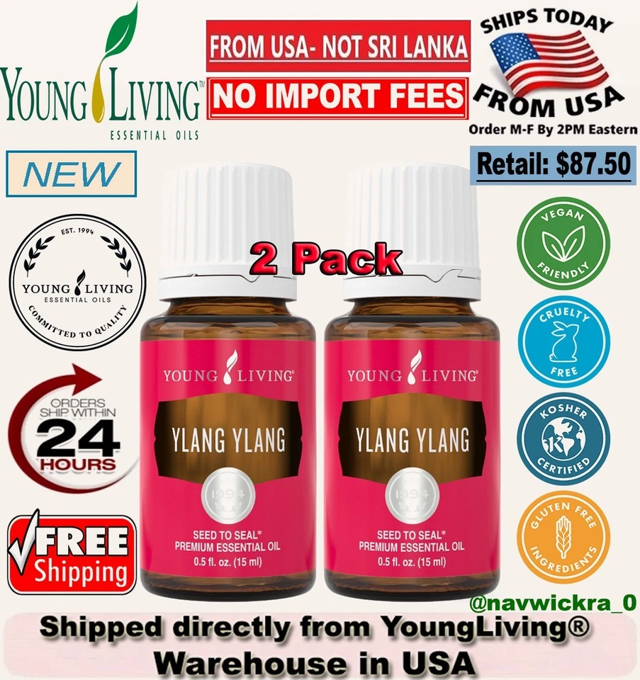 Young Living Essential Oils 100 Therapeutic Grade - Ylang Ylang 15 Ml
