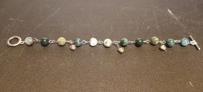 美丽而简单的苔藓玛瑙手链 — 第 1/4 张图片