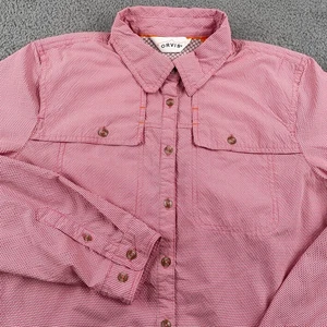 Orvis Shirt Womens Medium Red Lightweight Outdoor Hiking Fishing Vented Stretch - Picture 1 of 11
