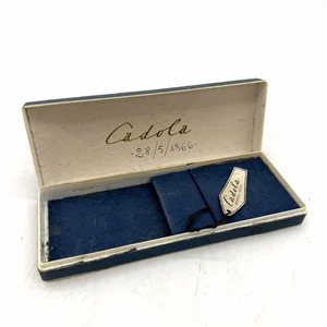 CADOLA Vintage Watch Box Scatola per orologio uomo blu + TAG - Foto 1 di 8