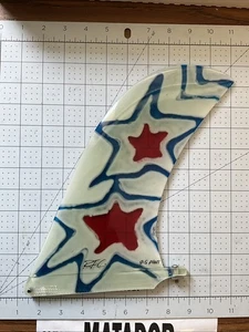 Rainbow Fin Company Pivot Surfboard Finne 9,5" Buntglas Unikat Surf - Bild 1 von 6