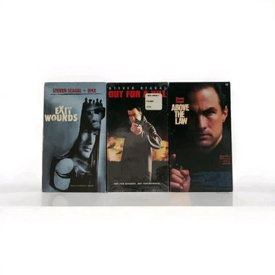 Above the Law Out For A Kill Exit Wounds VHS Steven Seagal Bundle Lot - Image 1 of 4