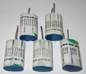 5 condensadores Aerovox 3uF - 450 VDC - condensadores axiales de película de polipropileno - Imagen 1 de 4
