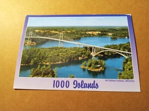 1000 Islands International Bridge in New York - Old Postcard - Picture 1 of 2