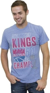 Camiseta Liberty NBA Sacramento Kings Para Hombre Vintage Tri-Mezcla Manga Corta - Imagen 1 de 1