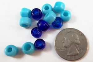 Beads 100 Mixed Navy and Blue Acrylic Loose 8mm for Crafts Jewelry - Picture 1 of 2