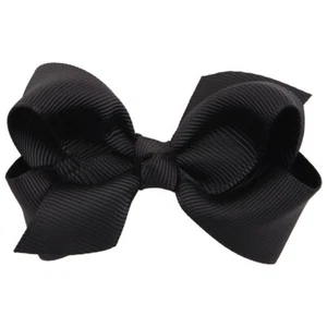 2pcs Large Hair Bow Boutique Baby Girls Grosgrain Ribbon With Clips Headwear - Picture 1 of 28