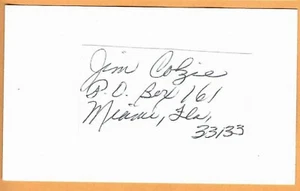 Jim Colzie Negro League Spieler signed Cut Autogramm - Bild 1 von 1