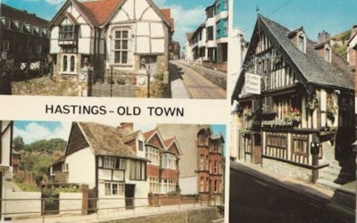 Kent. HASTINGS-OLD TOWN MULTI VIEW CARD. PLX3779. Photo Precision, Posted 1979 - Image 1 of 2