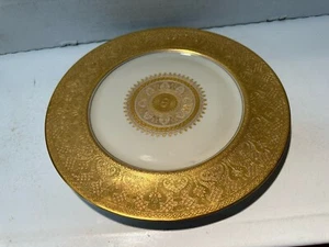 Magnificent Heinrich & Co Selb Bavaria 11” Dinner Plate Gold Encrusted Decorated - Picture 1 of 7