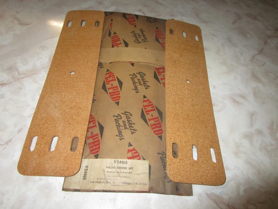 Juego de juntas de cubierta de válvula NORS 1934 1935 1936 1937 1938 39 40 41 42 46 47 Hudson 8 Foto 1 de 3