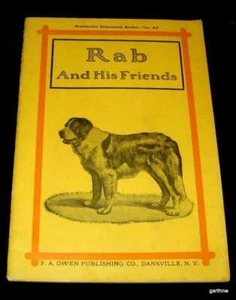 MASTIFF DOG 1919 READER BOOK * RAB AND HIS FRIENDS ST BERNARD ART COVER - Picture 1 of 1