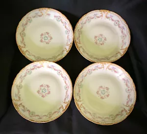 4 Theodore Haviland Limoges Soup Bowls, Garland & Bows, Pattern 330 - Picture 1 of 7