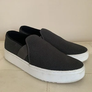 Eileen Fisher Pep Slip-on Mesh Platform Sneaker Gray Shoes Casual Comfy 10 EUC - Picture 1 of 5