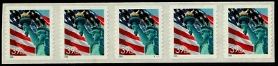 USA -2006 SCOTT #3980 - 39¢ - (Qty 5) PNC5 PL V1111, STATUE OF LIBERTY & FLAG - Image 1 of 2