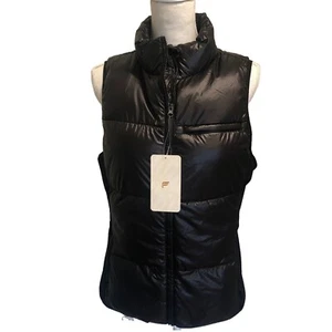 Fabletics Damengröße Large Elliot verstaubare gefütterte Weste schwarz durchgehender Reißverschluss neu mit Etikett - Bild 1 von 10