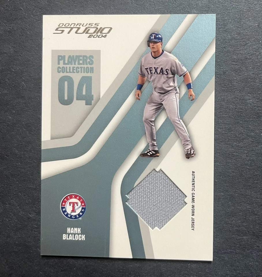 2004 Donruss Studio Players Collection Relics /50 Hank Blalock #PC-32 Patch - Image 1 of 2