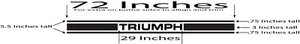 Custom Triumph Lower Rocker Stripe For Spitfire, Triumph, GT6, Herald, Sprite - Picture 1 of 12