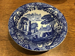 Große SPODE blaue italienische Schale 22 cm Durchmesser Made in England - Bild 1 von 5