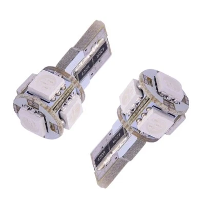 LED SIDE LIGHT BULB 2 x ERROR FREE CANBUS W5W T10 501 5 SMD - HID WHITE - Image 1 of 4