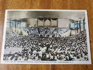 1917 Sección Anfiteatro Chautauqua Institution Chautauqua Nueva York Nueva York Tarjeta Postal - Imagen 1 de 2