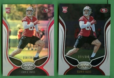KADEN SMITH 2019 CERTIFIED ROOKIE BASE /399 + MIRROR /299 SAN FRANCISCO 49ERS - Image 1 of 2