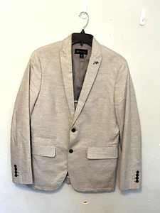 Herren INC Hellgrau Sommer 100% Baumwolle Sport Mantel Blazer Small 37-38 Slim Fit - Bild 1 von 14