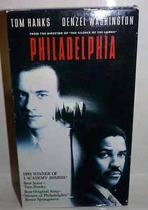Philadelphia (VHS, 1994, Closed Captioned) Tom Hanks, Denzel Washington - Picture 1 of 1
