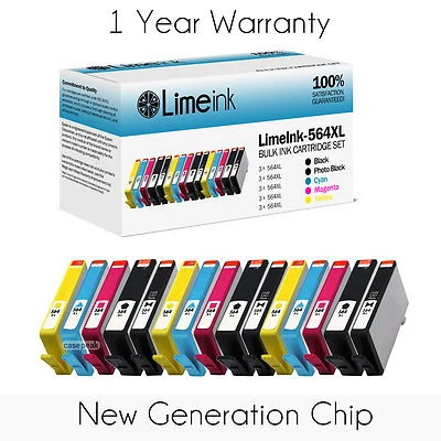 15pk for HP 564 XL Ink Cartridges Set Pack PhotoSmart Plus B209c Printer - Image 1 of 4