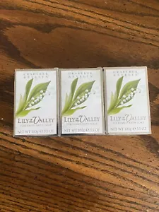 3 BARS Crabtree & Evelyn Lily of the Valley Perfumed Bath Soap 3.5 oz each - Picture 1 of 6